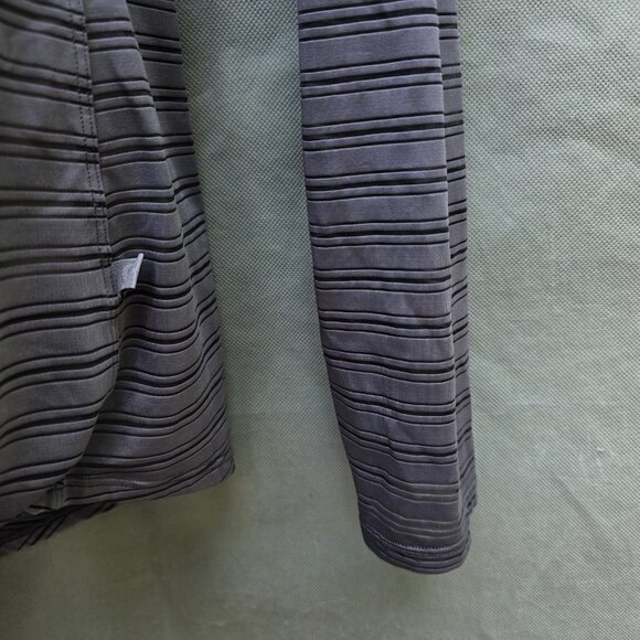 Lululemon Striped Sheer Long Sleeve Tie Your Practice Silky Shirt Asymmetrical - Picture 4 of 7